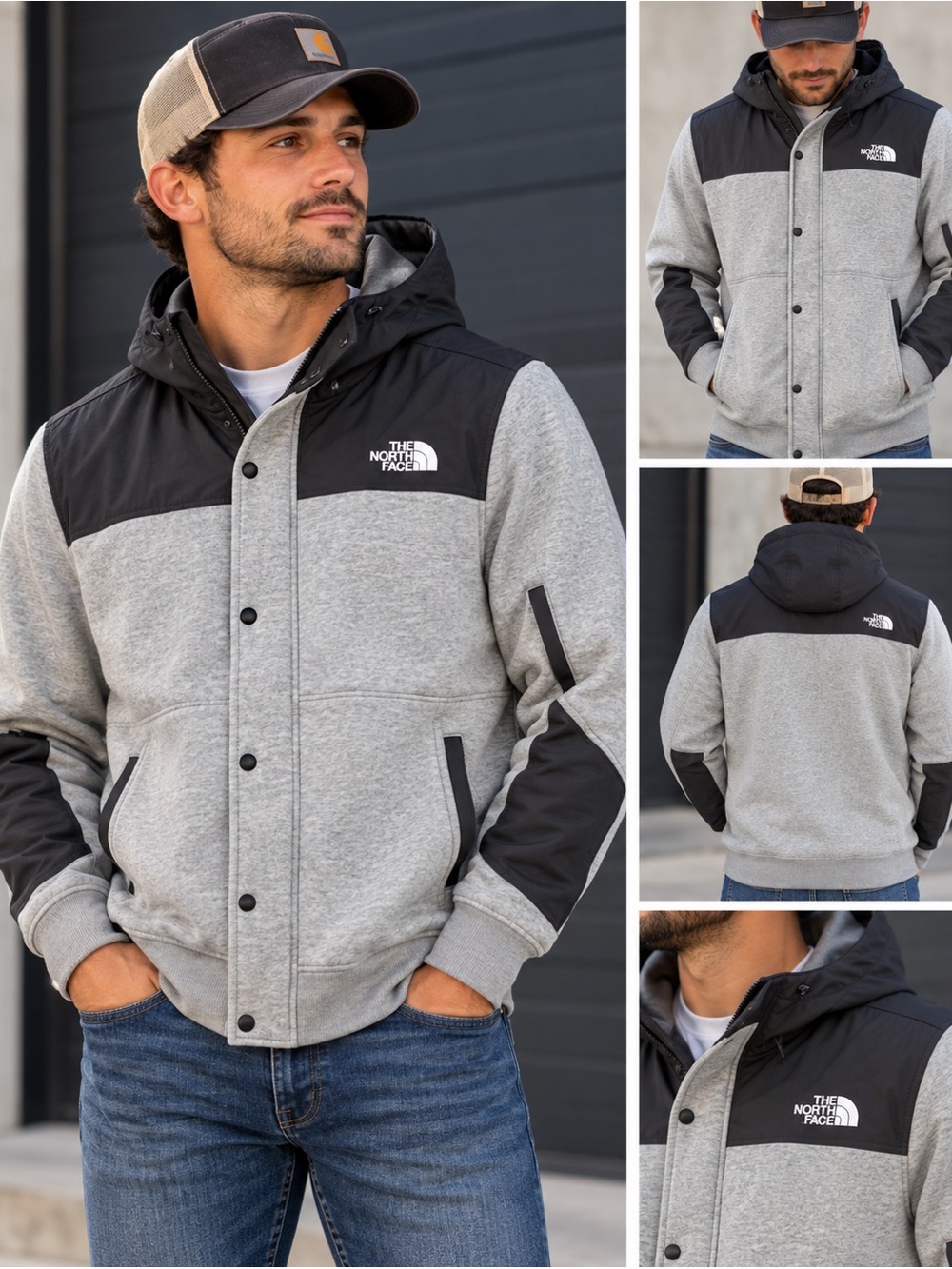The North Face Highrail Fleece Jacket Mens XL Hooded Full Zip NF0A3XEF